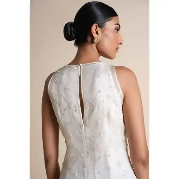 Anita Dongre-Mountain Mist Silk Gown - Ivory