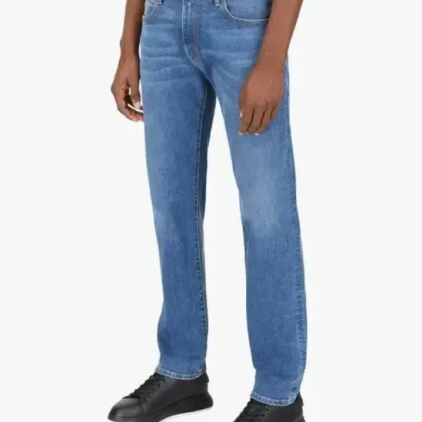 EMPORIO ARMANI-Full Length Jeans with Logo Detailing