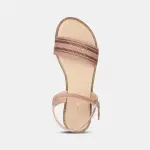 Bata pink open toe flat slippers for women