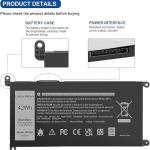 42Wh YRDD6 Battery for Dell inspiron 15 3000 Series 3583 3593 3582 3584 3501,