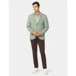 BLACKBERRYS-Slim Comfort B-95 Formal Black Solid Trouser - Oak