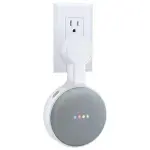 AMORTEK- Space-Saving Accessories Outlet Wall Mount Holder for Google Home Mini Voice Assistant