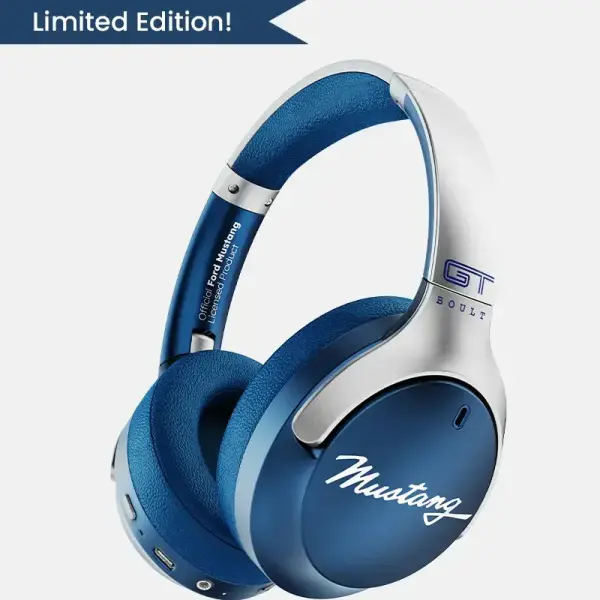 BOULT-Mustang Q 70Hrs Battery, ENC Mic, 40mm Boosted Drivers, 4 EQ Modes, Supreme Bass, 5.4v Bluetooth & Wired.