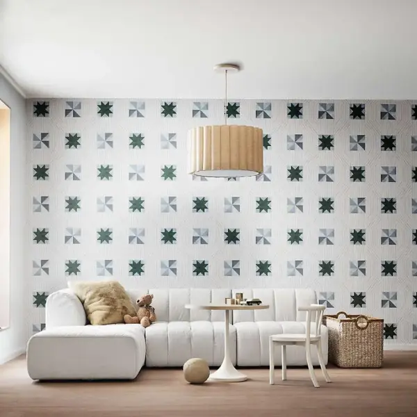 Crate&Bareel-Jade Heathered Ivory 4-Piece Kids Puffer Modular Sofa