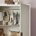 Crate&Barrel-Memoire Ivory High-Gloss Lacquer Kids Storage Armoire Cabinet by Jeremiah Brent