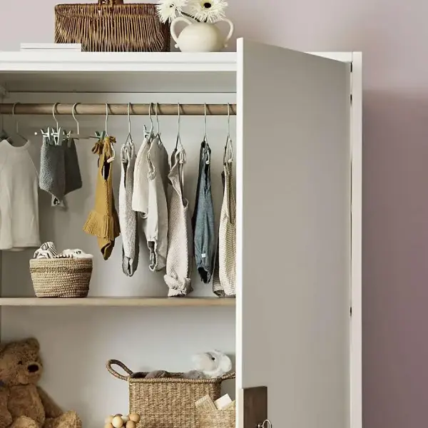 Crate&Barrel-Memoire Ivory High-Gloss Lacquer Kids Storage Armoire Cabinet by Jeremiah Brent