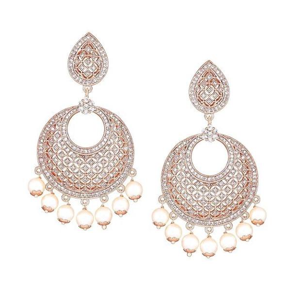 Designer Rosegold Fancy Earings Collection for Women & Girls
