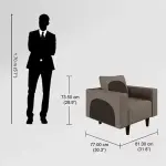 Godrej-Pangram 6 Seater Fabric Sofa Set (3+2+1)