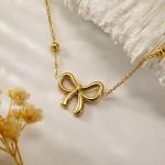 Bow Necklace Set for Women Girls
