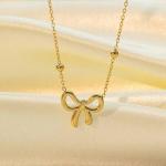 Bow Necklace Set for Women Girls