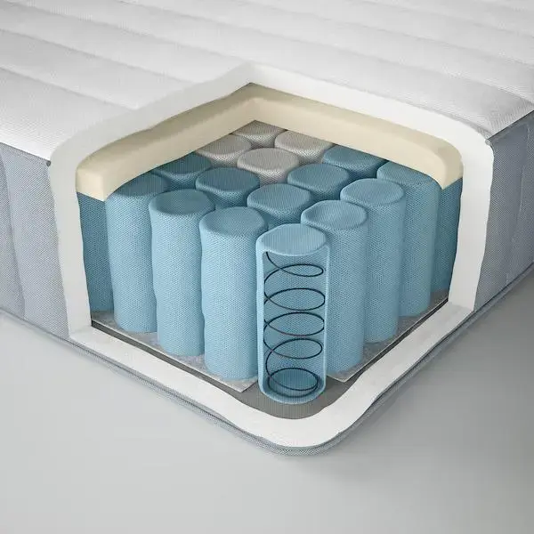 IKEA-Pocket sprung mattress, firm/light blue
