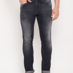 Mid rise light washed denim