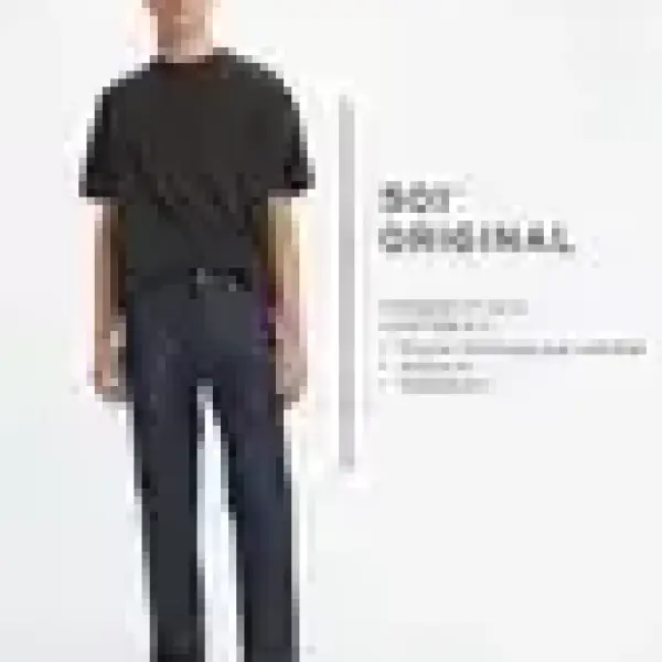 Levis-Men's 501 Black Straight Fit Mid Rise Jeans