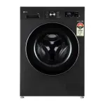 LG-9KG Front Load Washing Machine, Inverter Direct Drive, Platinum Black