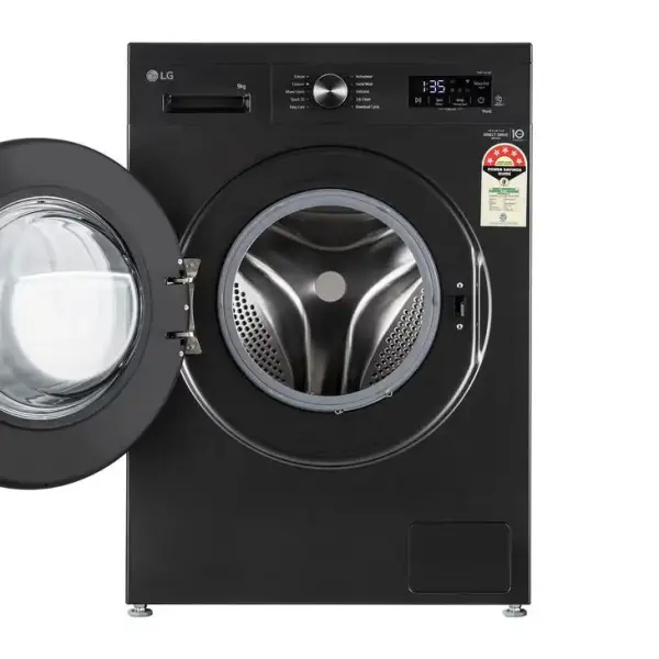 LG-9KG Front Load Washing Machine, Inverter Direct Drive, Platinum Black