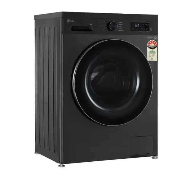 LG-9KG Front Load Washing Machine, Inverter Direct Drive, Platinum Black