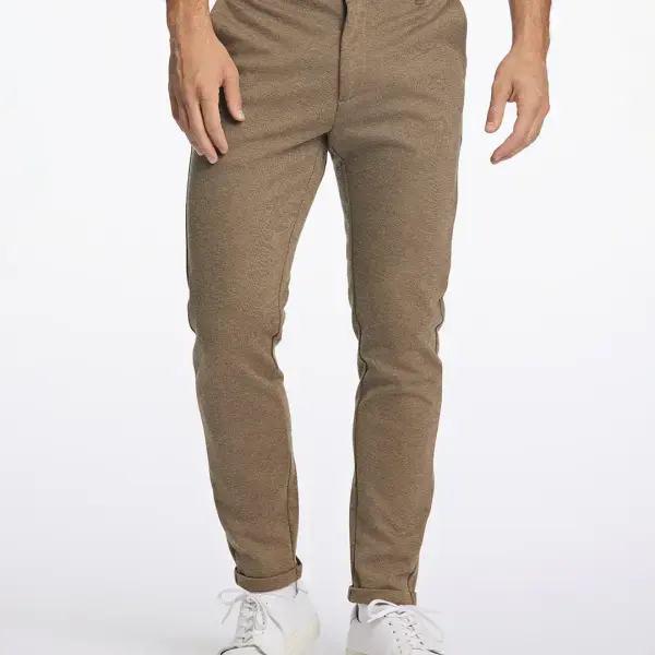 Lindbergh -Men Beige Slim Fit Solid Trouser