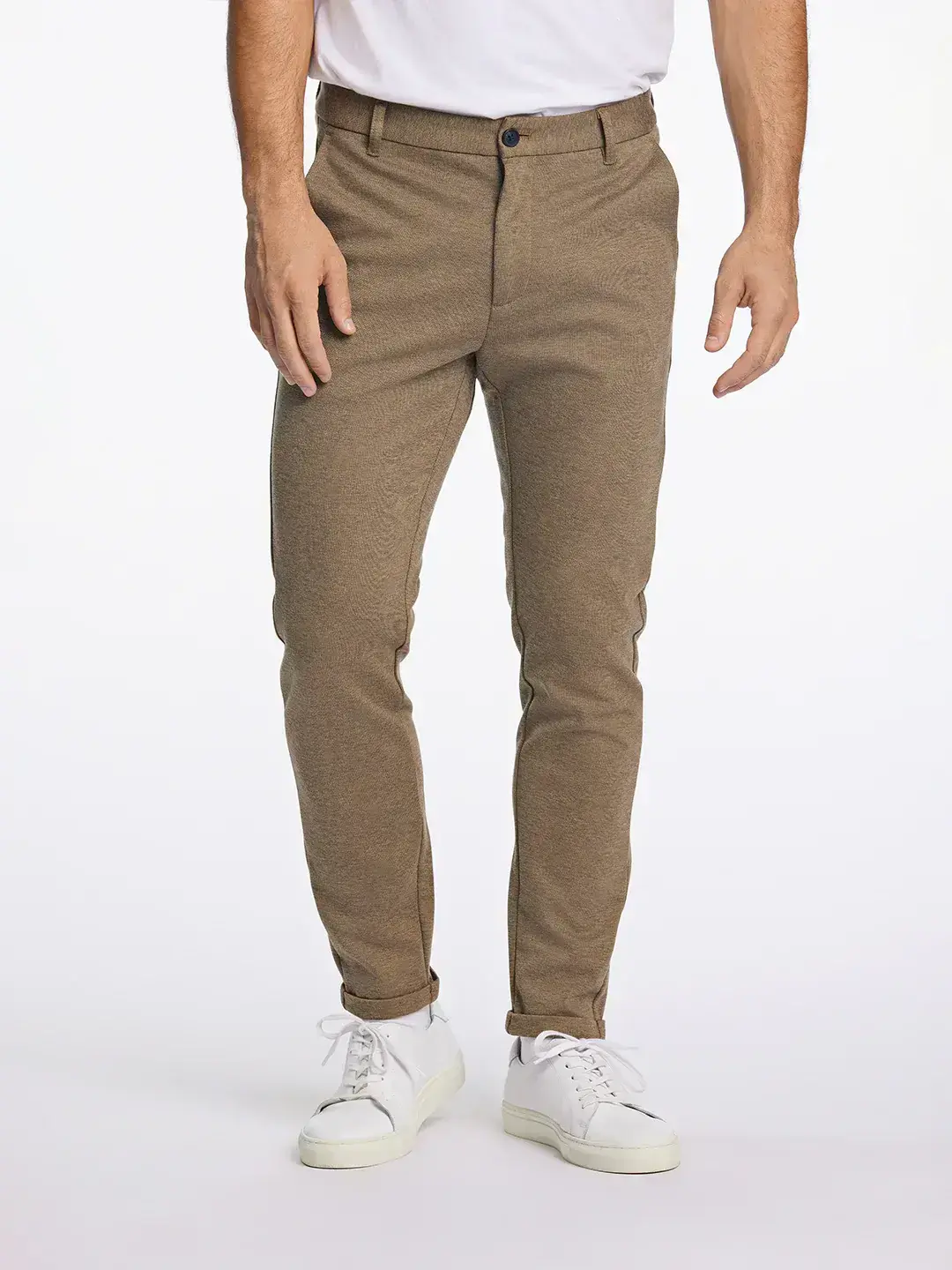 Lindbergh -Men Beige Slim Fit Solid Trouser