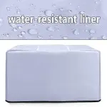 Luxja-Dust Cover for Microwave Oven (Fits for Most 0.7 Cu.Ft Microwaves), Microwave Oven Cloth Cover with Front Pocket, Gray