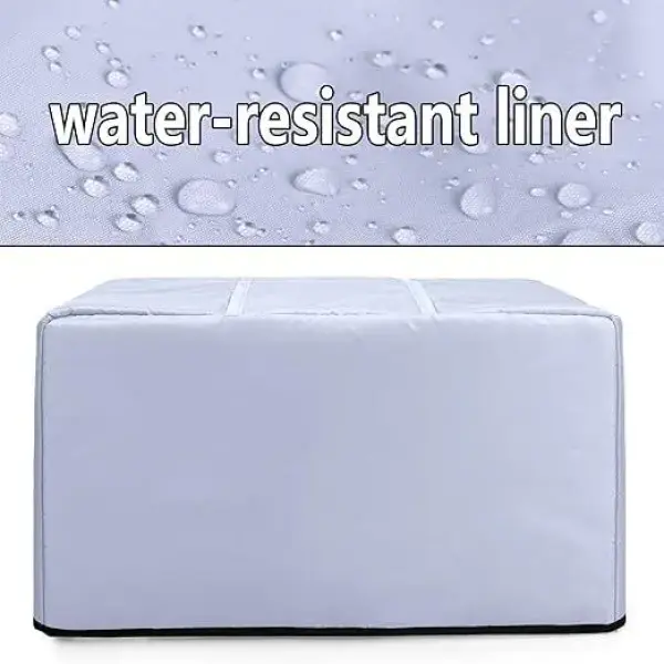 Luxja-Dust Cover for Microwave Oven (Fits for Most 0.7 Cu.Ft Microwaves), Microwave Oven Cloth Cover with Front Pocket, Gray