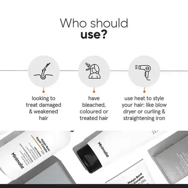 Minimalist- Maleic Bond Repair Complex 3.5% Hair Shampoo For Damaged & Frizzy Hair- 250 ml