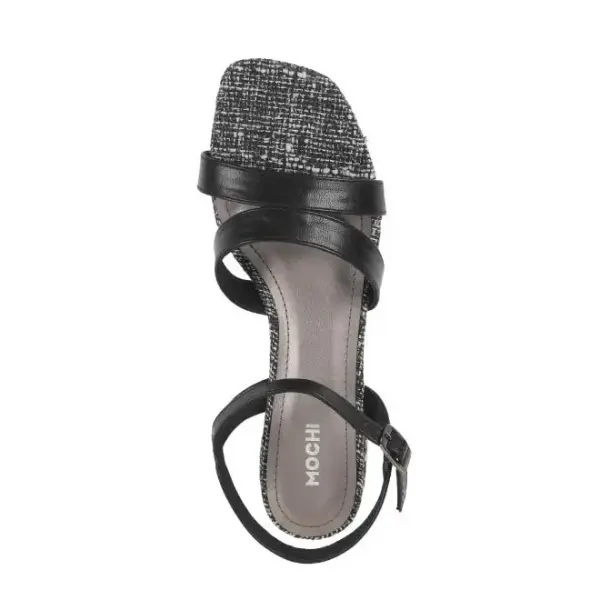 Mochi-Women Black Casual Sandals