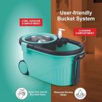 Stainless Steel Comfort Spin Mop with Big Wheel, Auto-fold Handle