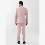 Raymond-Men Red Structured Regular Fit Polyester Blend Suit