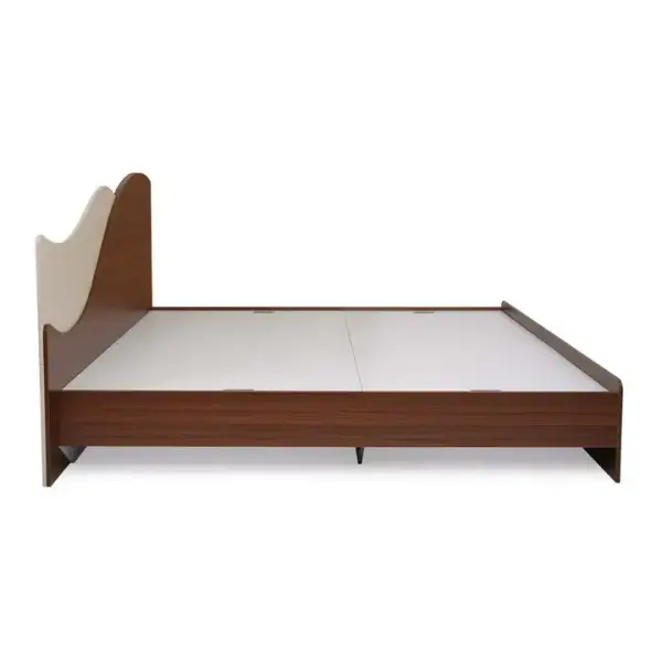 Nilkamal-Wave Calipso Queen Bed Without Storage (Classic Plank Walnut)