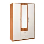 Nilkamal-Eternal 3 Door Wardrobe with Mirror (Teak Finish)