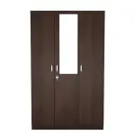 Nilkamal-Willy 3 Door Wardrobe with Mirror (New Wenge)
