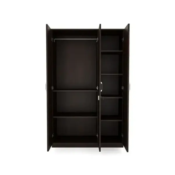 Nilkamal-Willy 3 Door Wardrobe with Mirror (New Wenge)