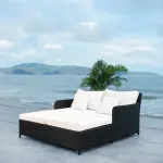 Overstock-SAFAVIEH Outdoor Taniyah Wicker Daybed with Pillow & Cushions - 53W x 28D x 62H