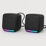 USB Computer Speakers – 6W Stereo Sound with Multicolor LED Lights