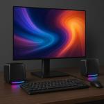 USB Computer Speakers – 6W Stereo Sound with Multicolor LED Lights