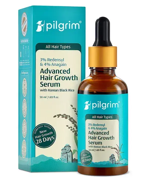Pilgrim- Redensyl 3% + Anagain 4% Advanced Hair Growth Serum With Natural Ingredients - 50 ml