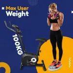 PoweMax-BU-510 Magnetic Upright Bike with LCD Display