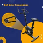 PoweMax-BU-510 Magnetic Upright Bike with LCD Display