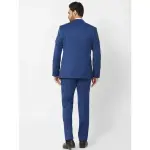 Raymond-Raymond Men Blue Structured Contemporary Fit Polyester Blend Suit