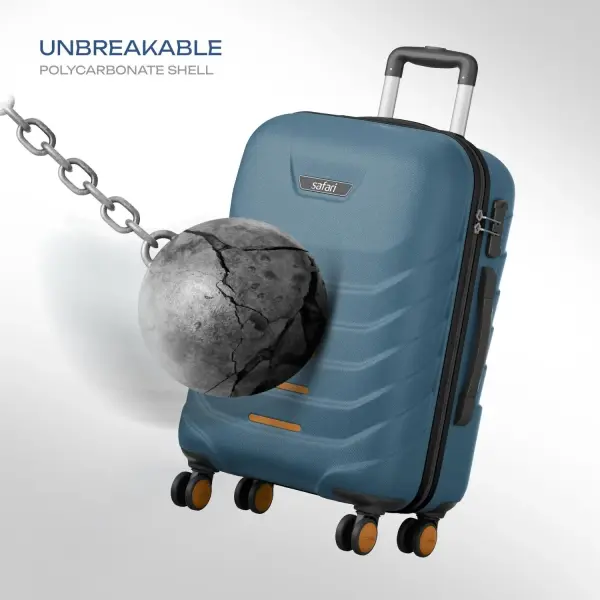 Safari-Crescent 8 Wheels Set of 3 (Cabin + Medium + Large) Trolley Bags