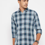 Blue cotton casual shirt