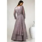 Soch-Purple Net Embellished Lehenga Choli With Belt