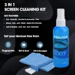 Sounce 3 in 1 Cleaning Set for Screen PC, Laptops, Monitors, Mobiles, LCD, LED, TV/Professional