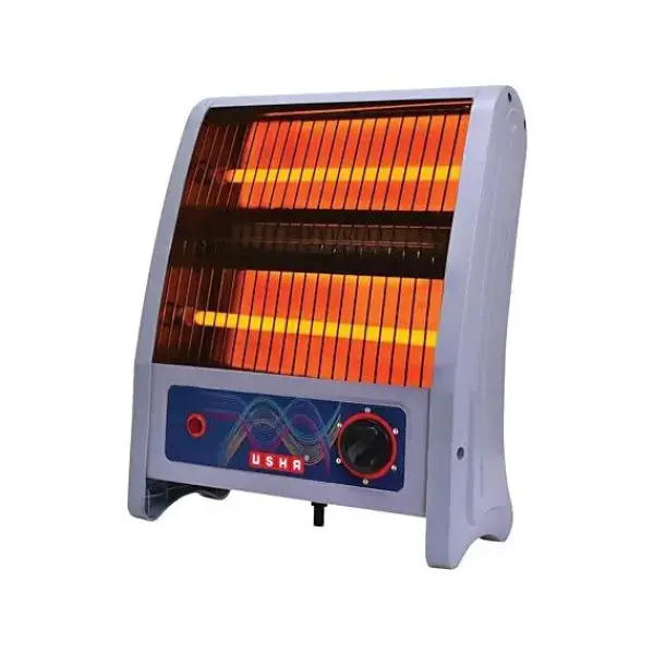 Usha-2 Rod 800 Watt Quartz Heater with Low Power Consumption and Tip Over Protection (4302, Grey)