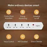Wipro- Smart Extension with WiFi, 4-Socket Smart Extension Board with Alexa Support, 16 Amp Power Socket, Control Your Appliances from Anywhere, White (DSE2150), Pack of 1