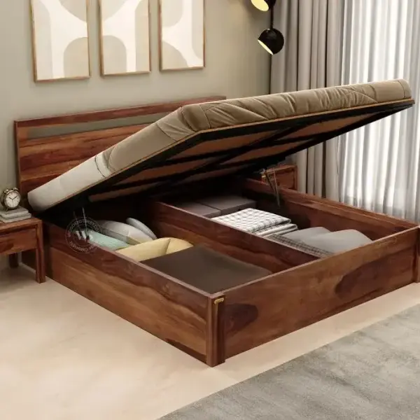 Nilkamal-Tokyo Calipso Queen Bed Without Storage (Classic Plank Walnut)