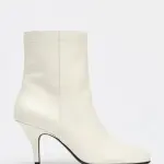 ZARA-LEATHER ANKLE BOOTS WITH TOPSTITCHING