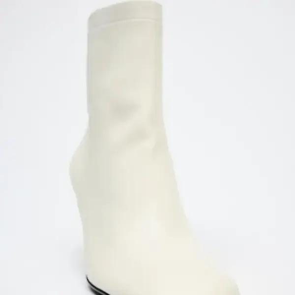 ZARA-LEATHER ANKLE BOOTS WITH TOPSTITCHING