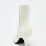 ZARA-LEATHER ANKLE BOOTS WITH TOPSTITCHING