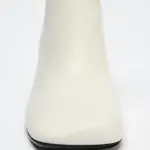 ZARA-LEATHER ANKLE BOOTS WITH TOPSTITCHING